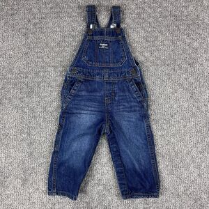 Oshkosh B Gosh Overalls Infant 12  Month Flannel Lined Carpenter Denim Blue